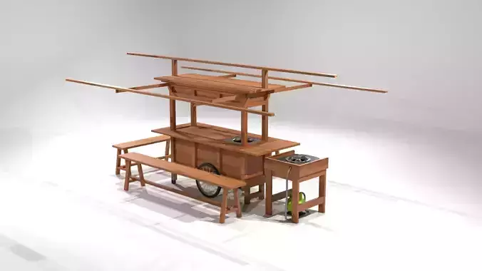 Gerobak Angrkingan 3D Model