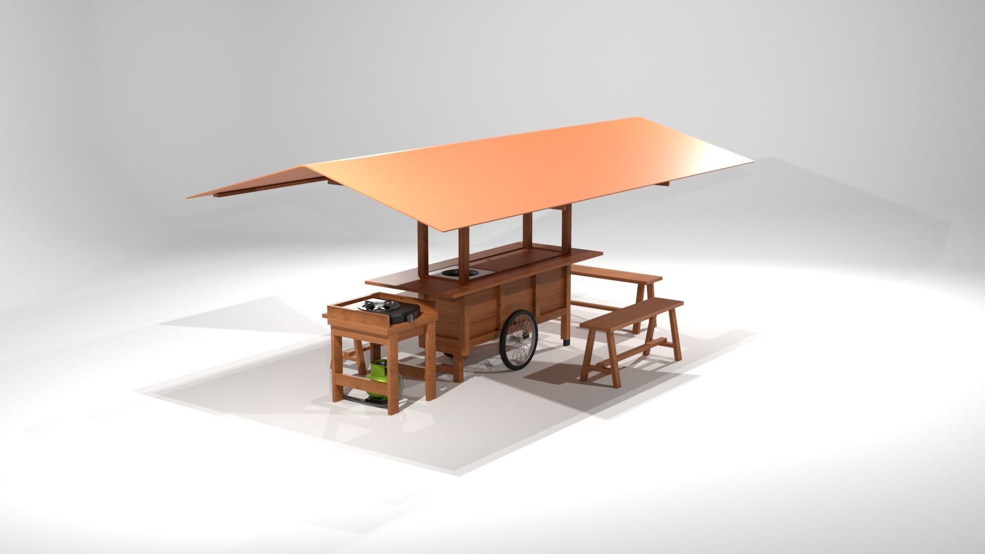 Gerobak Angrkingan 3D Model 3D model_4