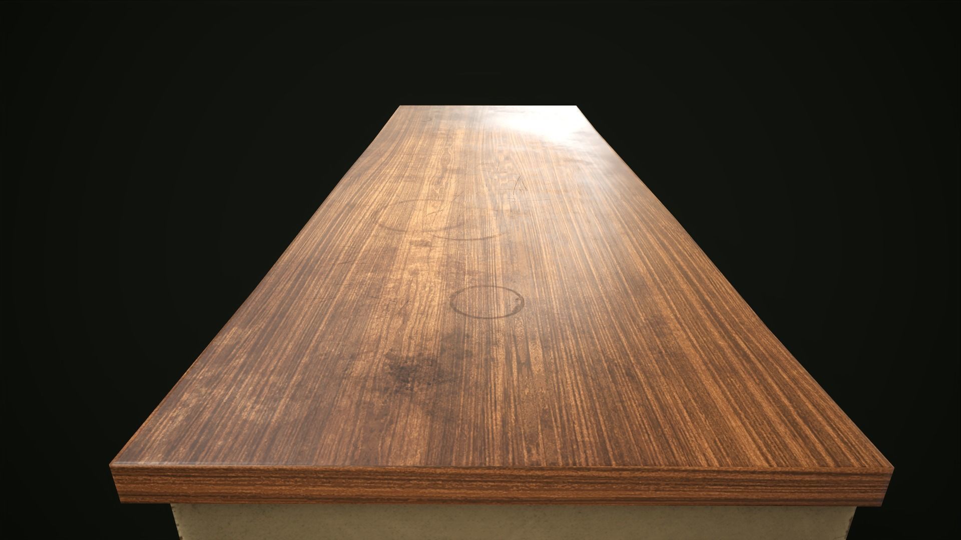 Old shabby sideboard Low-poly 3D model_10