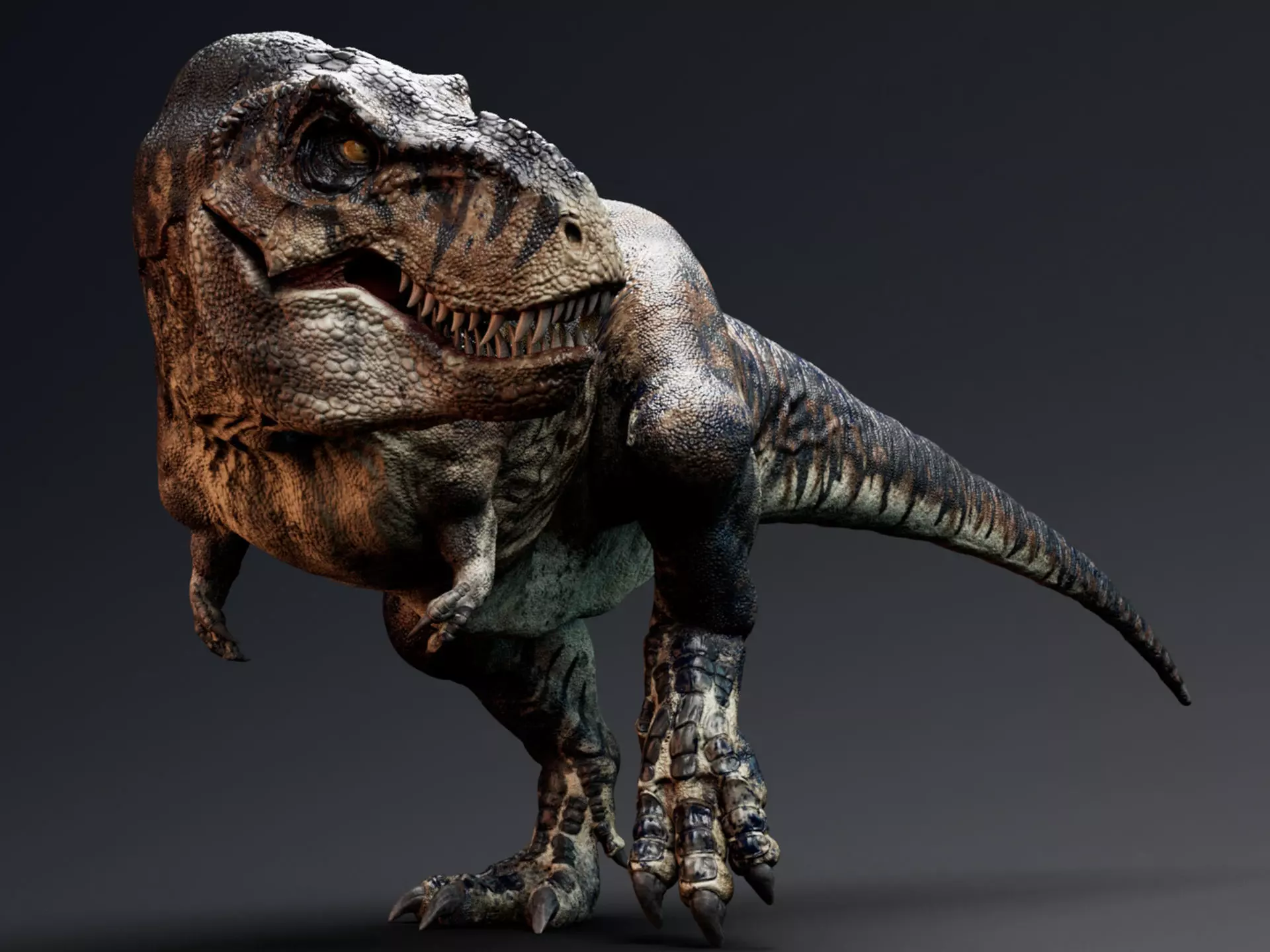 Dinosaur Tyrannosaurus Rex Sue Real Dinosaur Series Low-poly 3D model_0