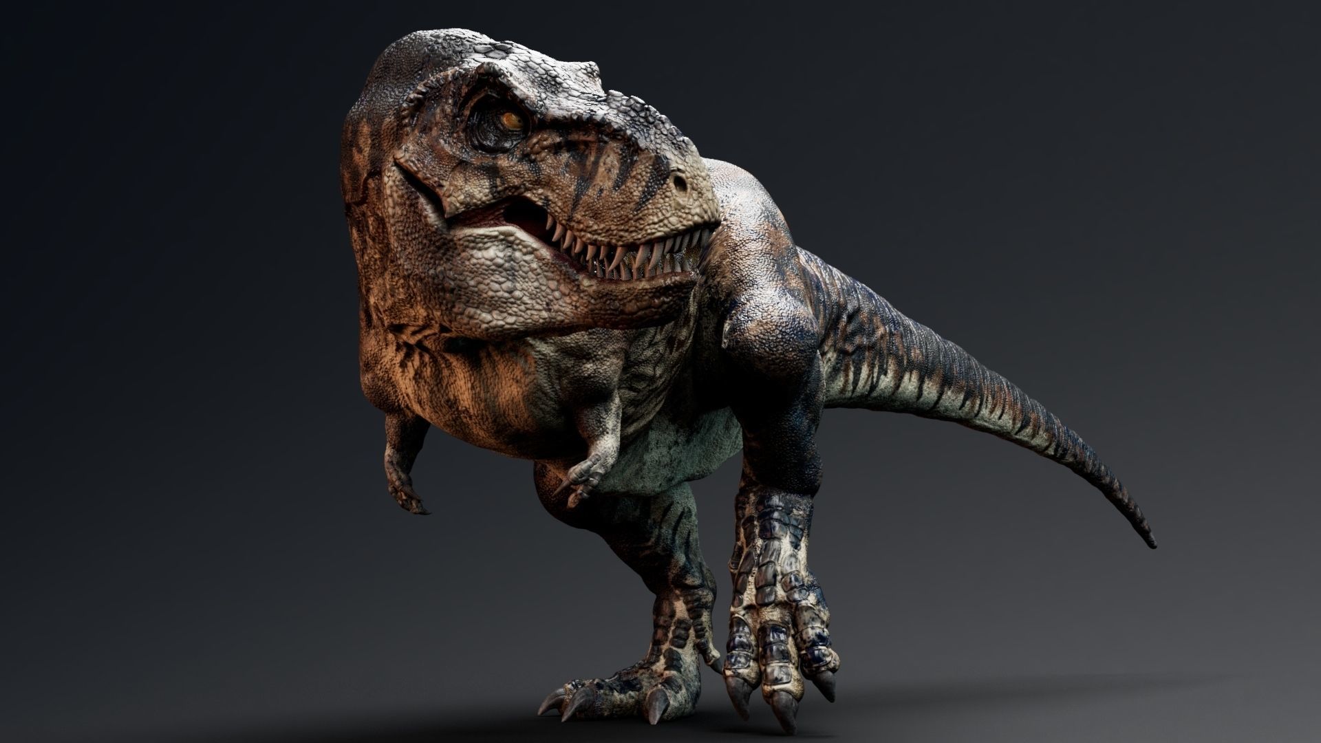 Dinosaur Tyrannosaurus Rex Sue Real Dinosaur Series Low-poly 3D model_31