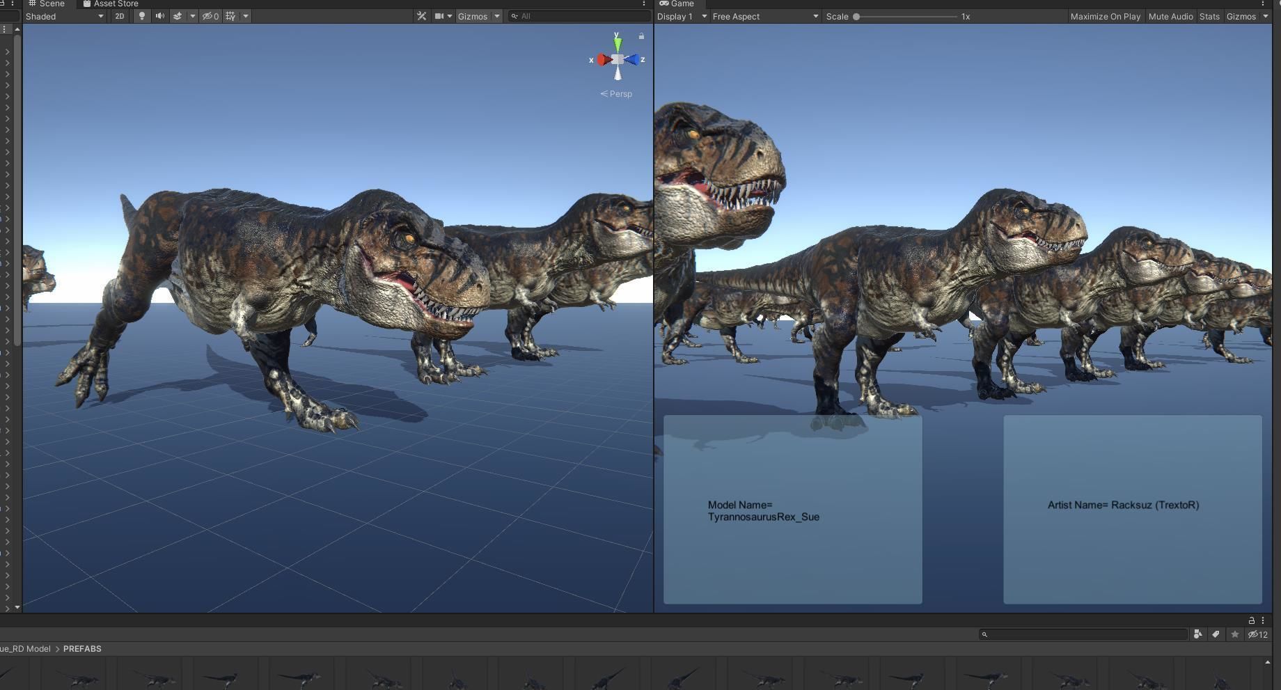 Dinosaur Tyrannosaurus Rex Sue Real Dinosaur Series Low-poly 3D model_47