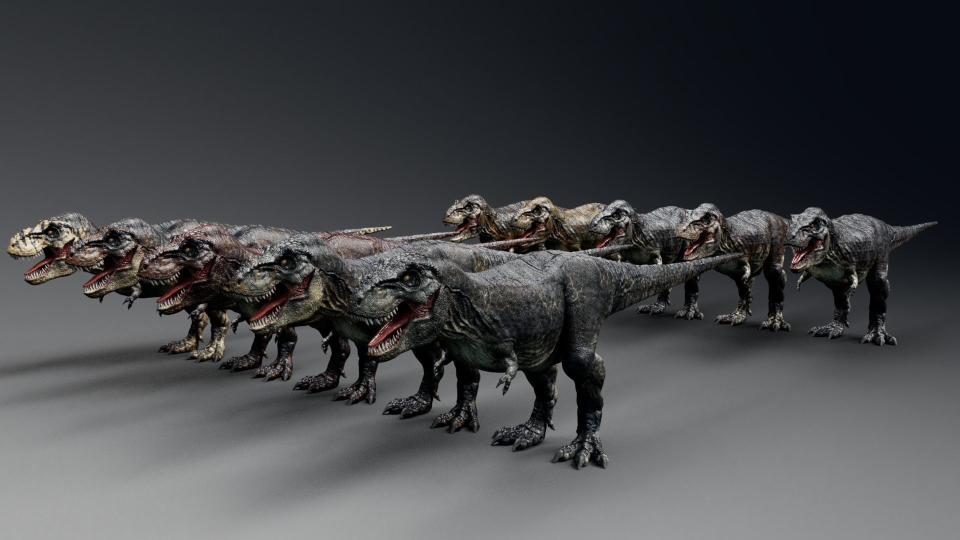 Dinosaur Tyrannosaurus Rex Sue Real Dinosaur Series Low-poly 3D model_21