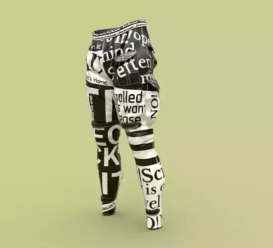 Tactical pants Low-poly 3D model