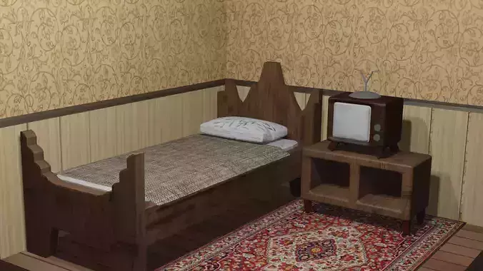 USSR Room Low-poly 3D model