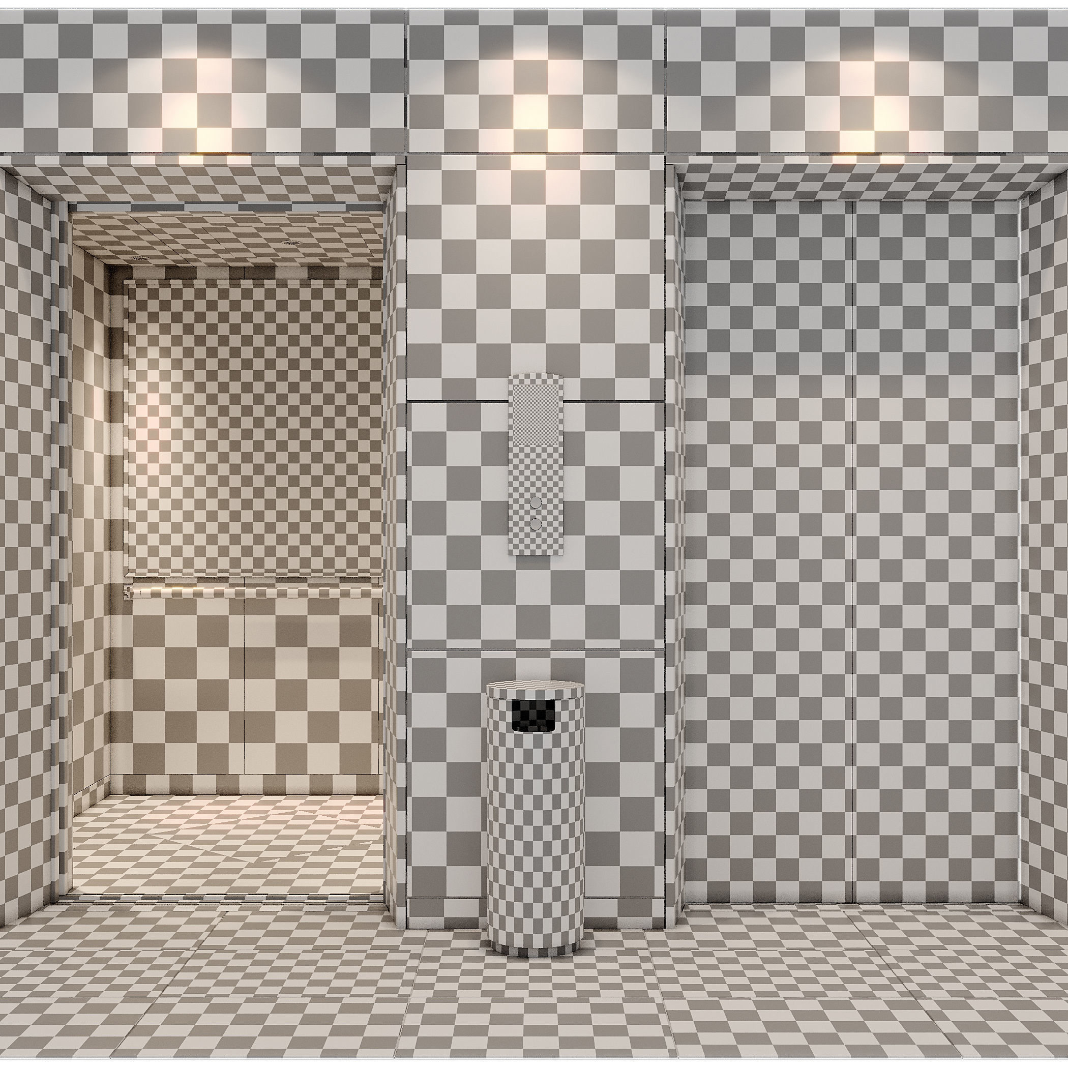 Elevator zone 3D model_2