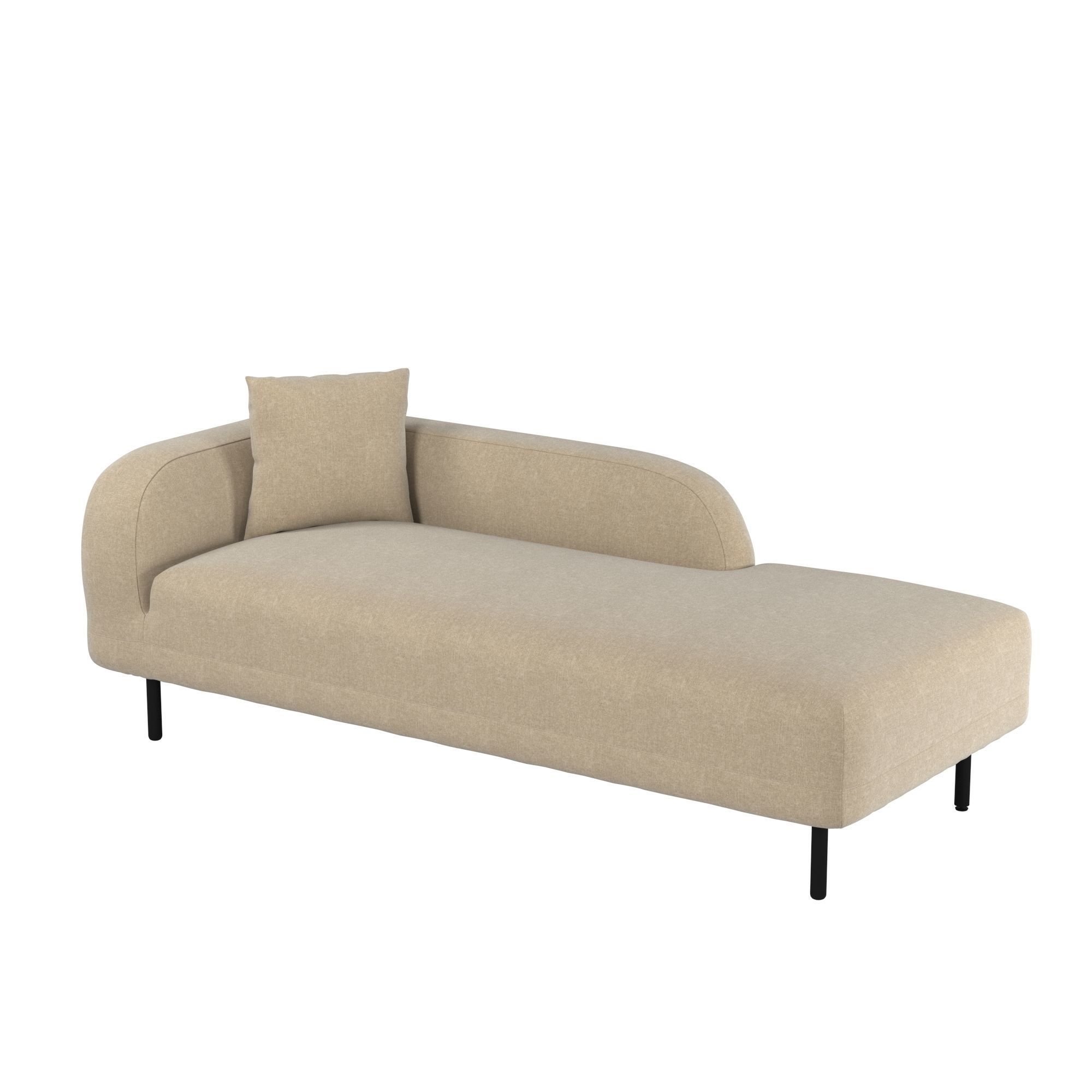 Cappuccino sofa with cushion Low-poly 3D model_2