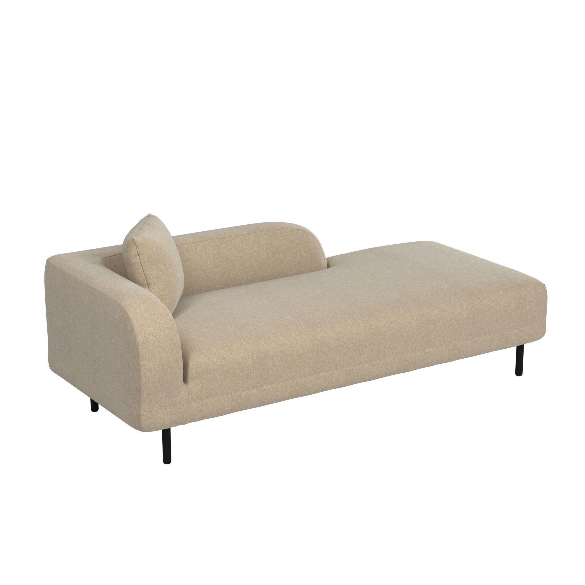 Cappuccino sofa with cushion Low-poly 3D model_1