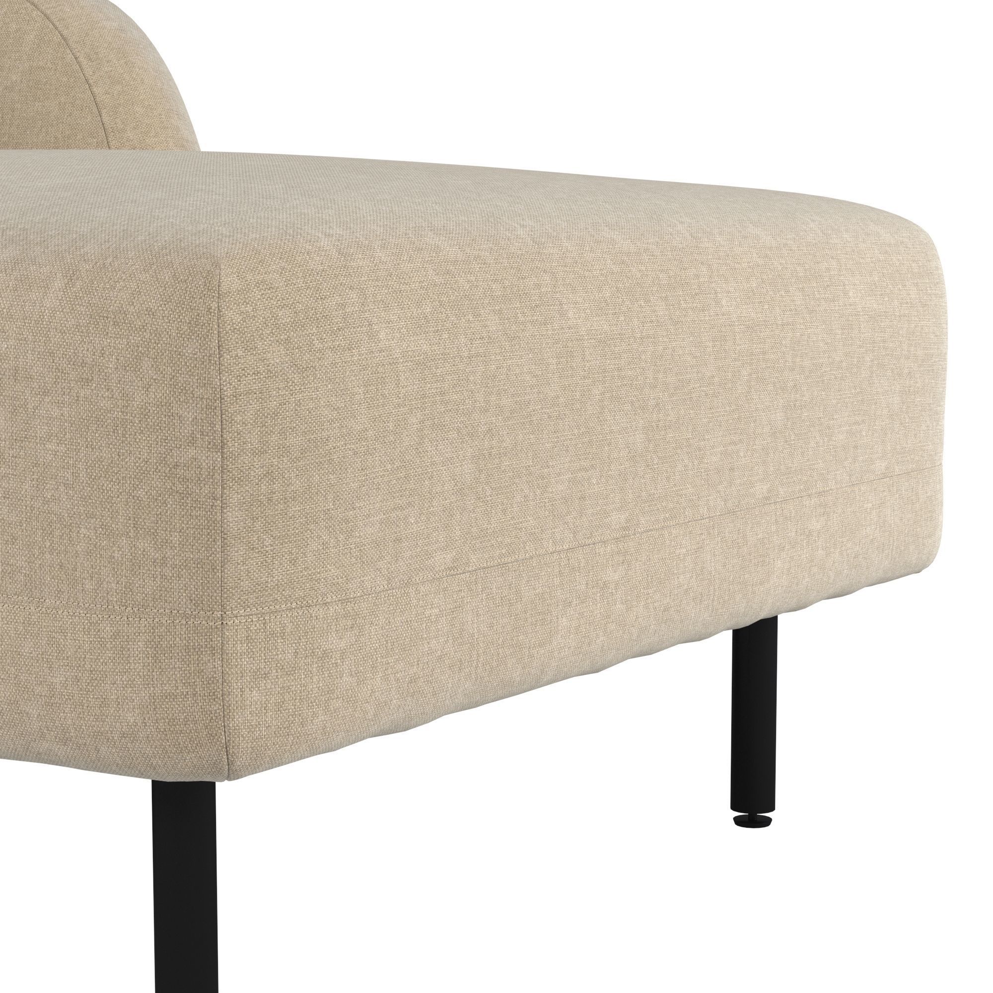 Cappuccino sofa with cushion Low-poly 3D model_7