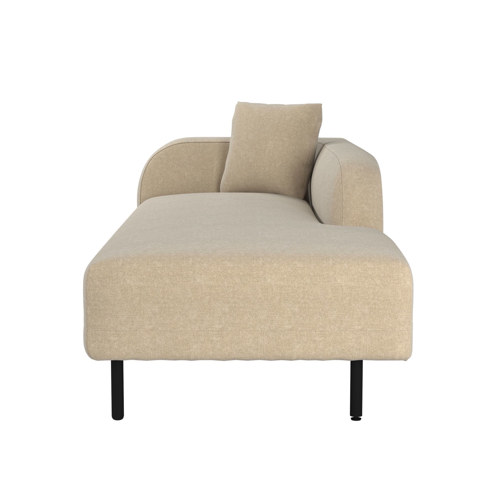 Cappuccino sofa with cushion Low-poly 3D model_3