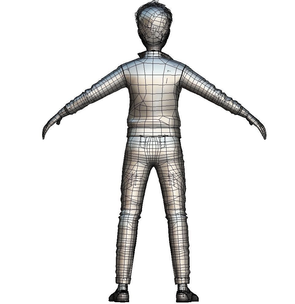 Cartoon High Poly Subdivision Avatar 019 3D Model Low-poly 3D model_5