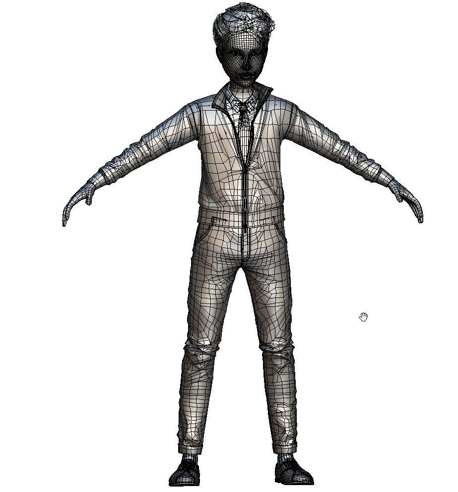 Cartoon High Poly Subdivision Avatar 019 3D Model Low-poly 3D model_4