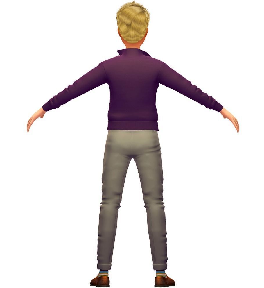 Cartoon High Poly Subdivision Avatar 019 3D Model Low-poly 3D model_1