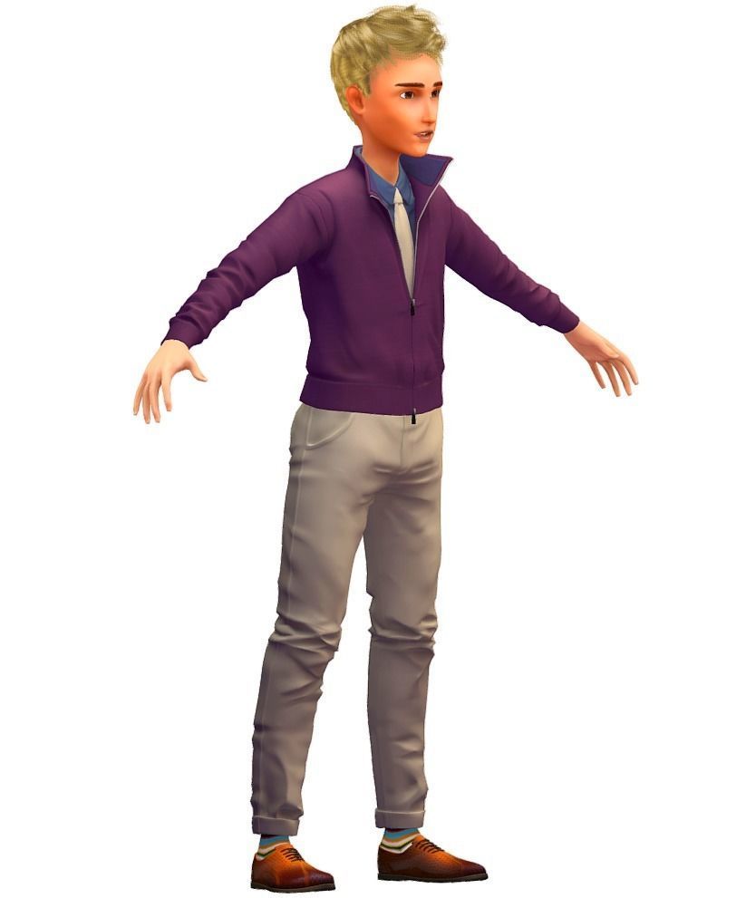 Cartoon High Poly Subdivision Avatar 019 3D Model Low-poly 3D model_2