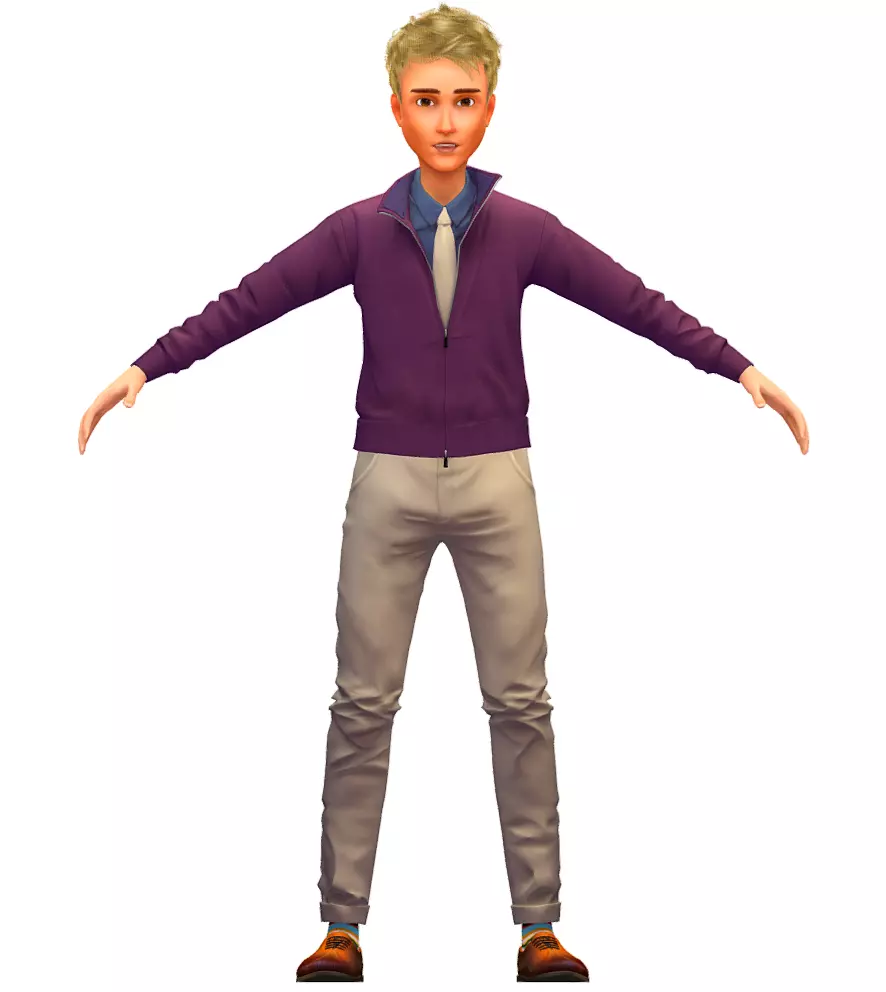 Cartoon High Poly Subdivision Avatar 019 3D Model Low-poly 3D model_0