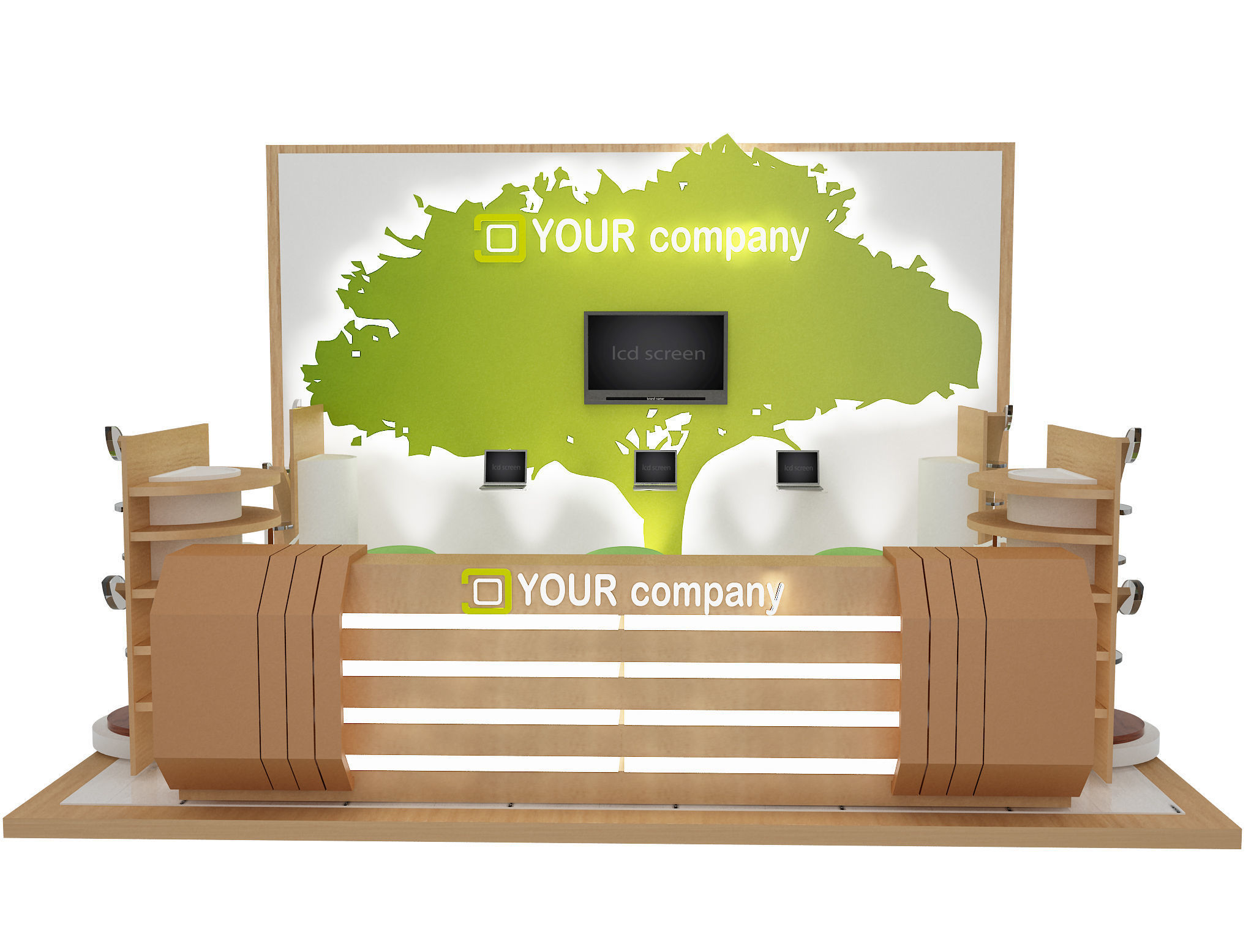 Booth Exhibition Stand a47 3D model_6