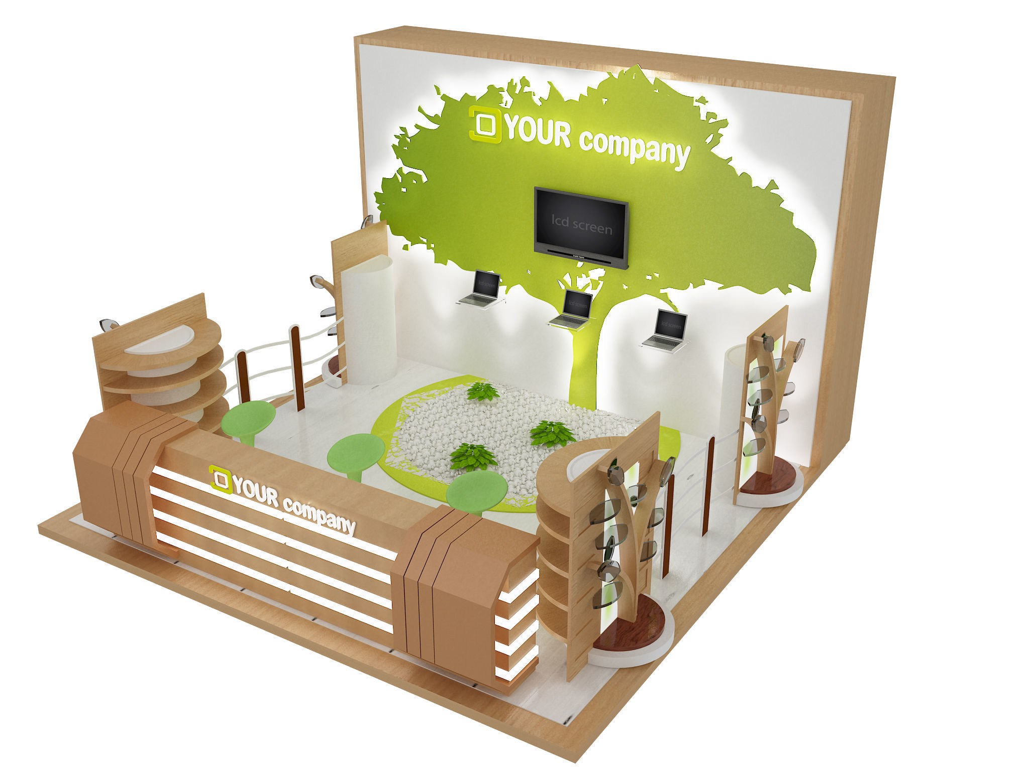 Booth Exhibition Stand a47 3D model_2
