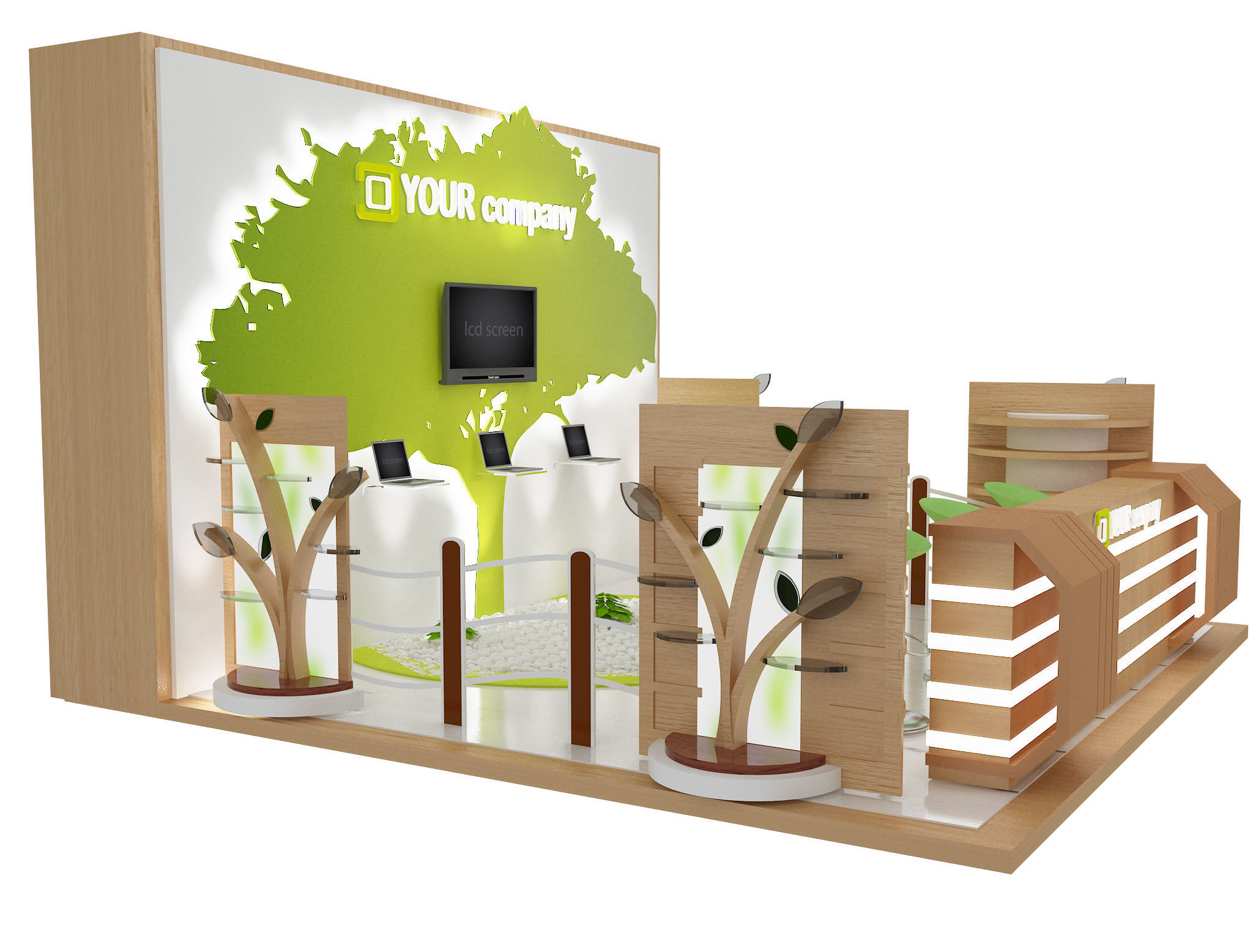 Booth Exhibition Stand a47 3D model_8