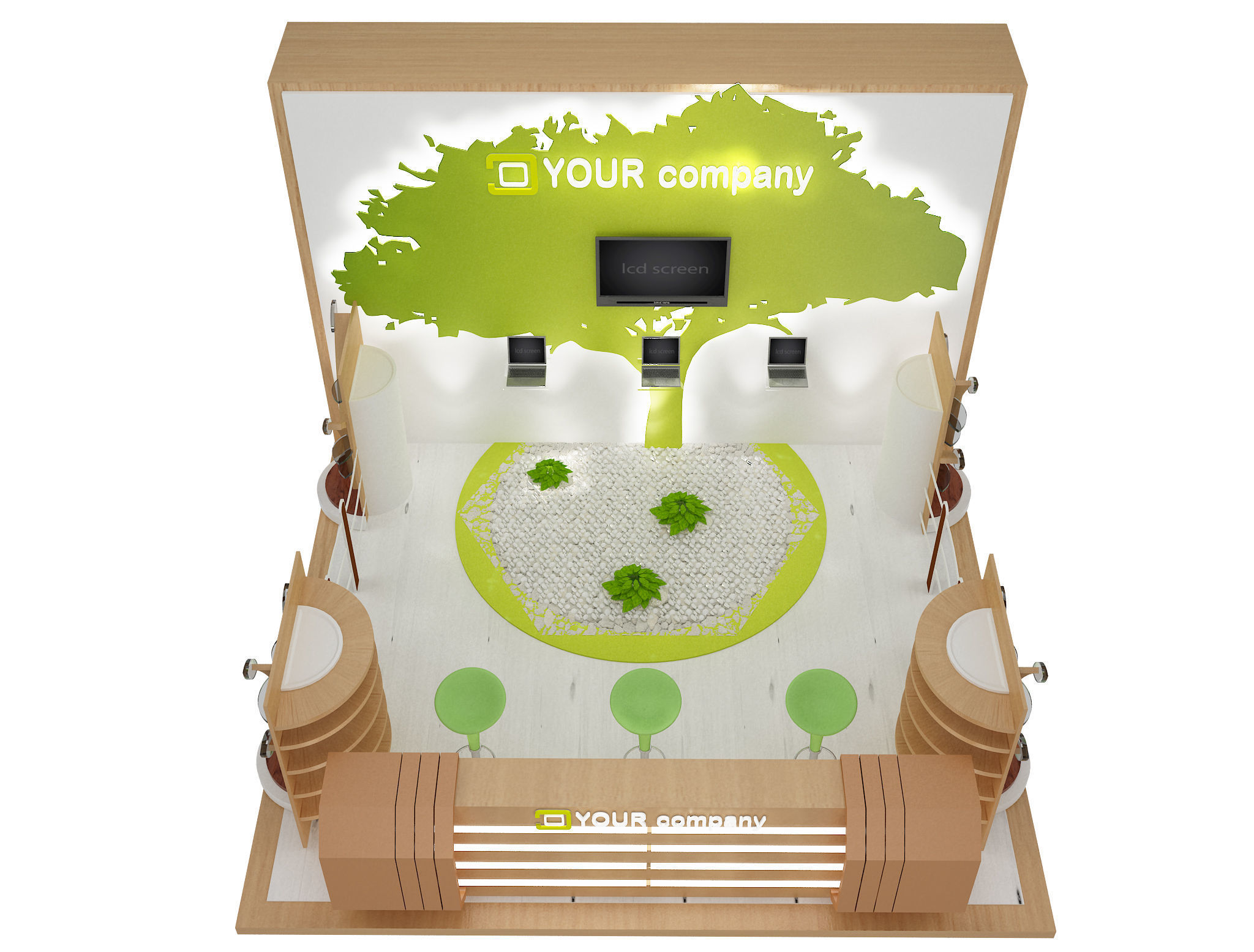 Booth Exhibition Stand a47 3D model_4