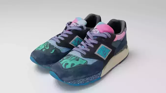 Pair of womans urban sneakers shoes sport outdoor footwear