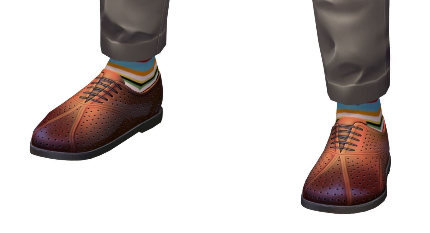 Cartoon Low Poly Style Avatar 019 Low-poly 3D model_5