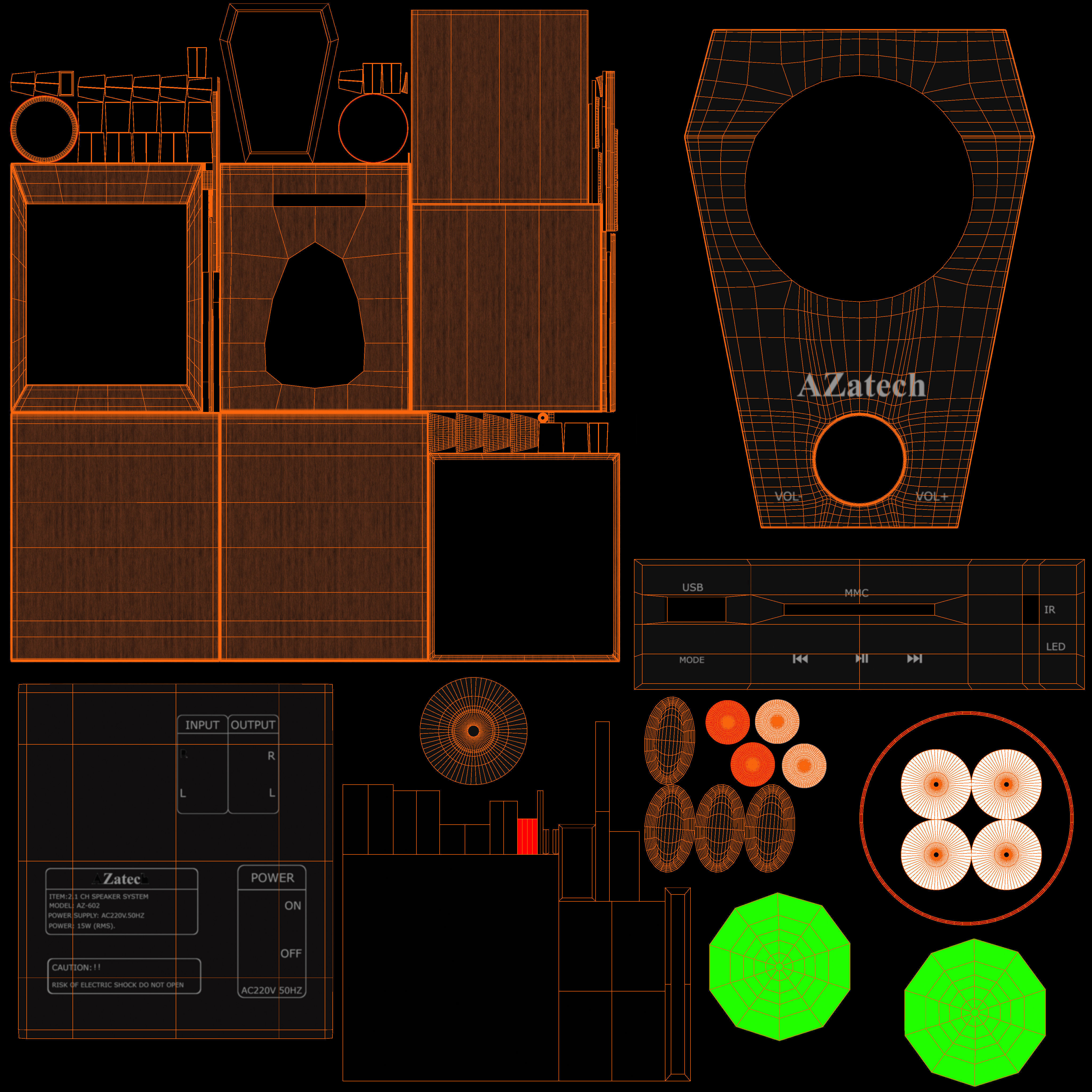 Smart Speaker System 3D model_16