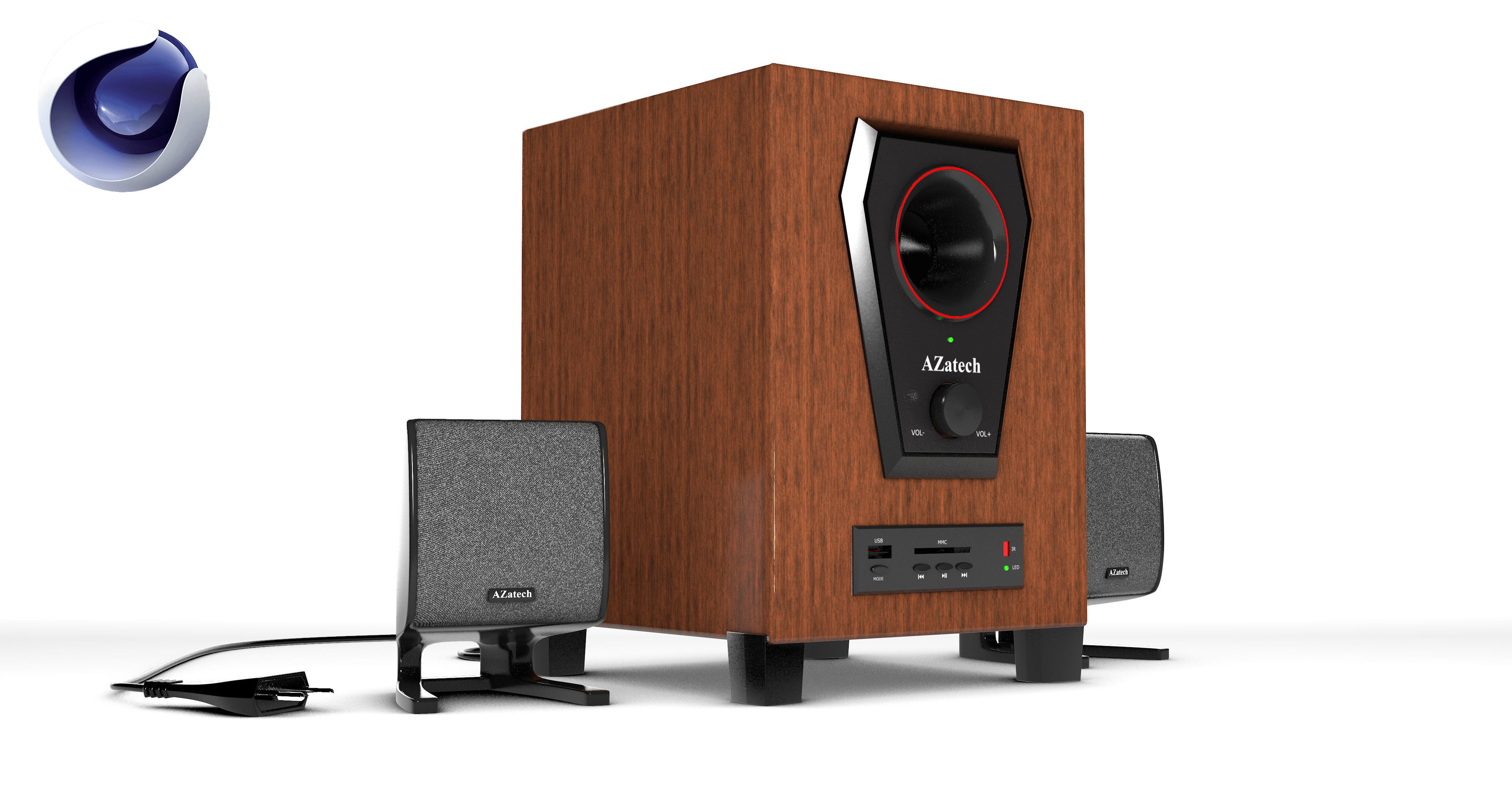 Smart Speaker System 3D model_6