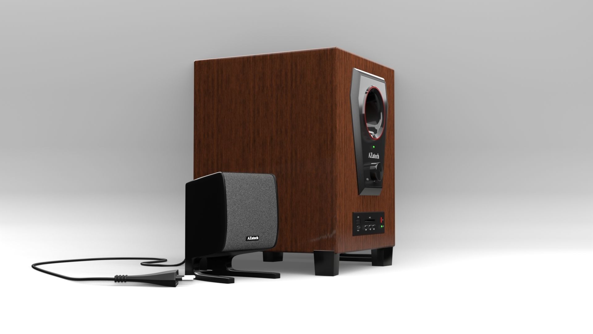 Smart Speaker System 3D model_4
