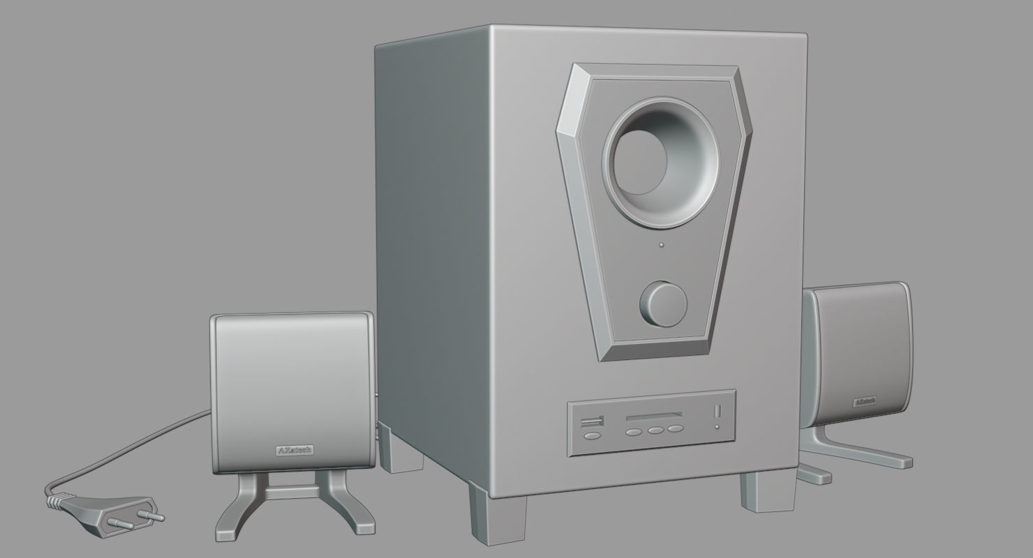 Smart Speaker System 3D model_10