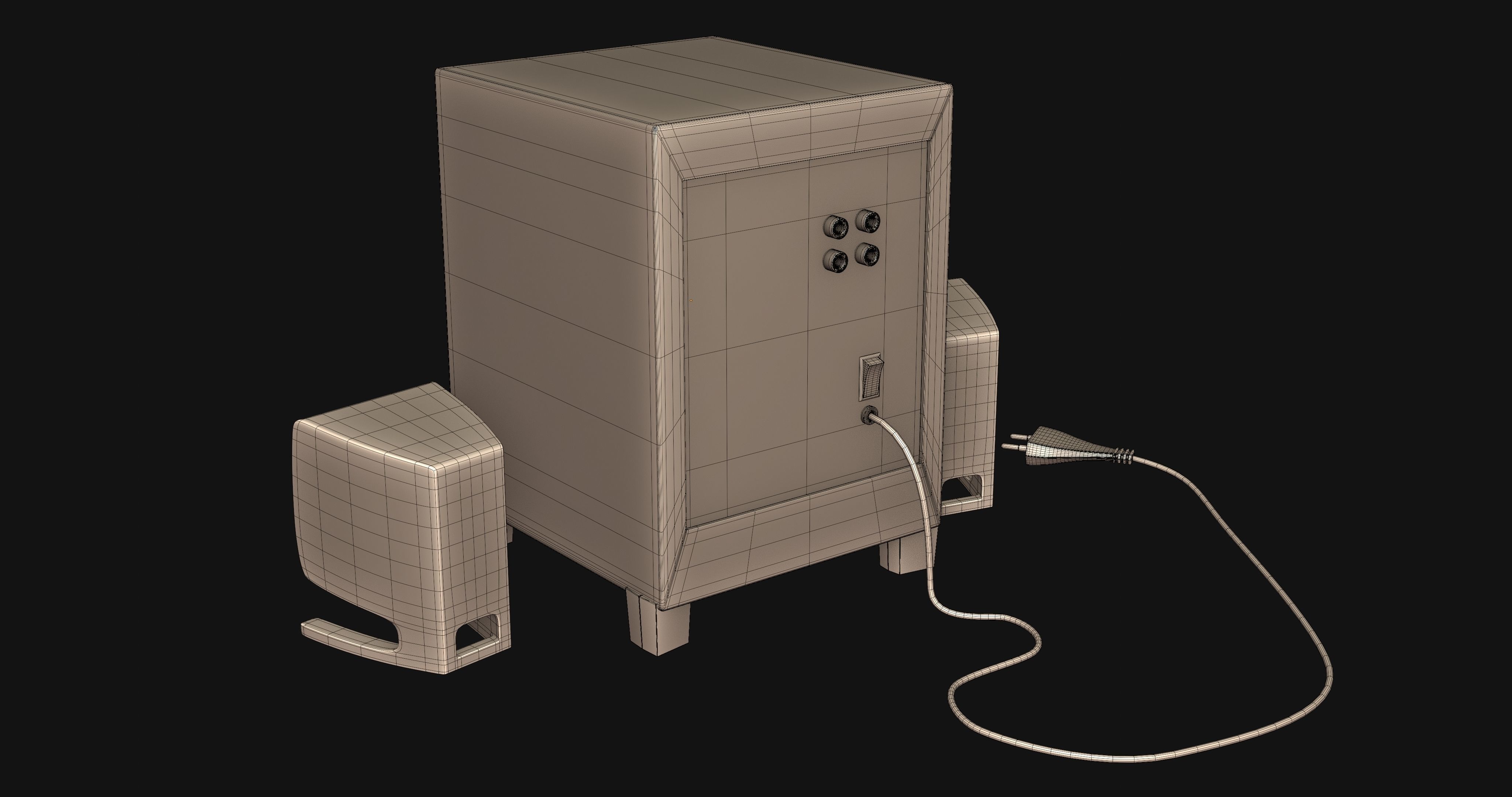 Smart Speaker System 3D model_14