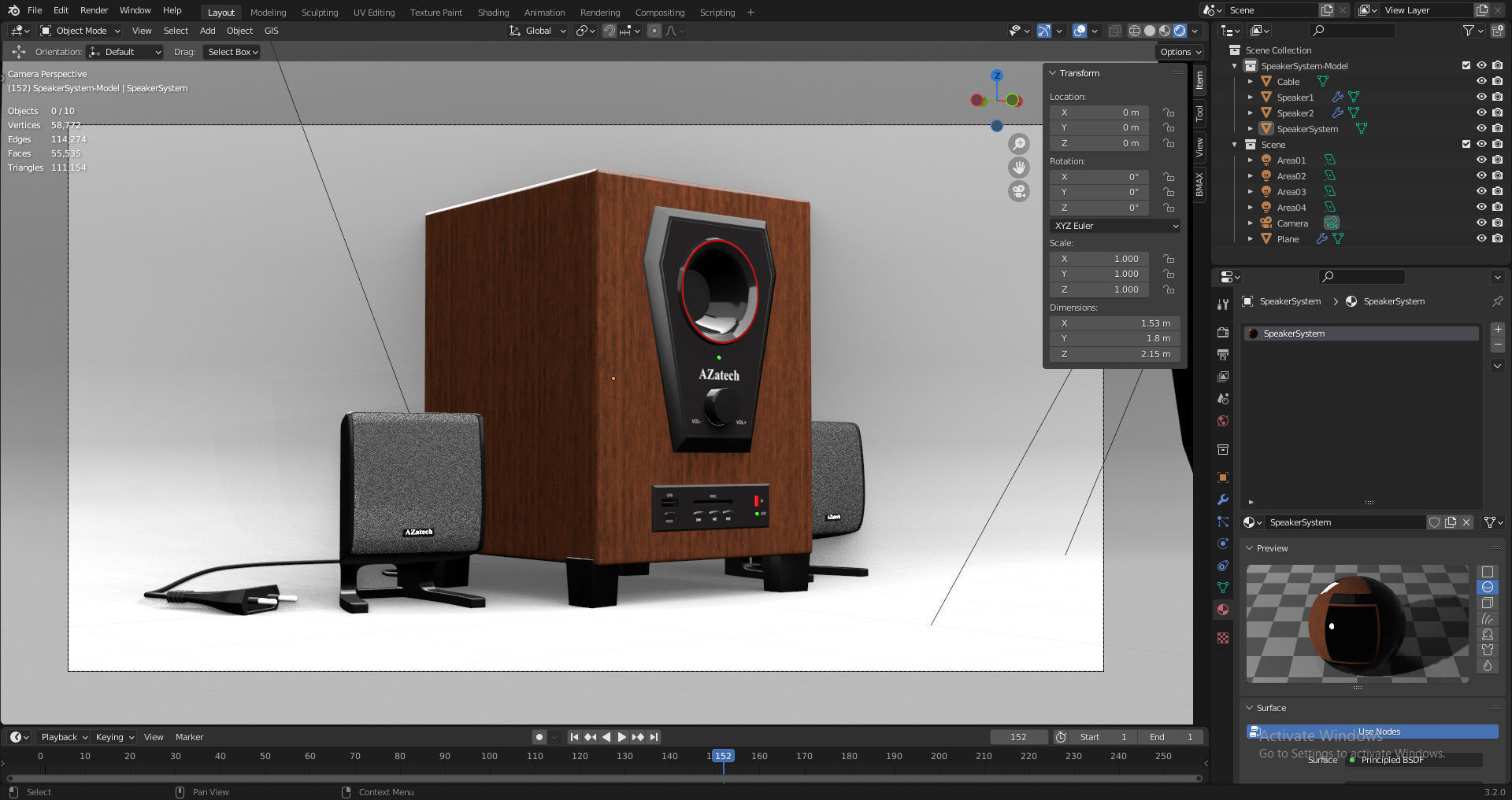 Smart Speaker System 3D model_9