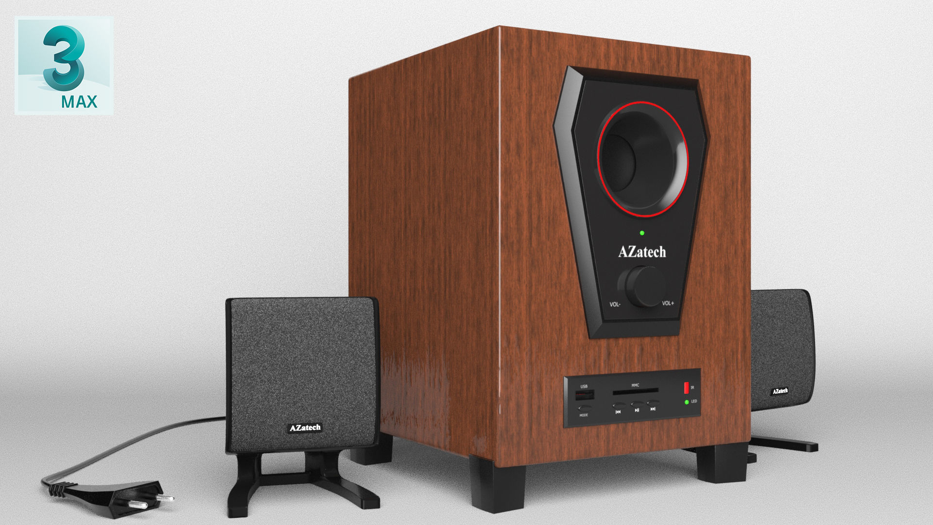 Smart Speaker System 3D model_5