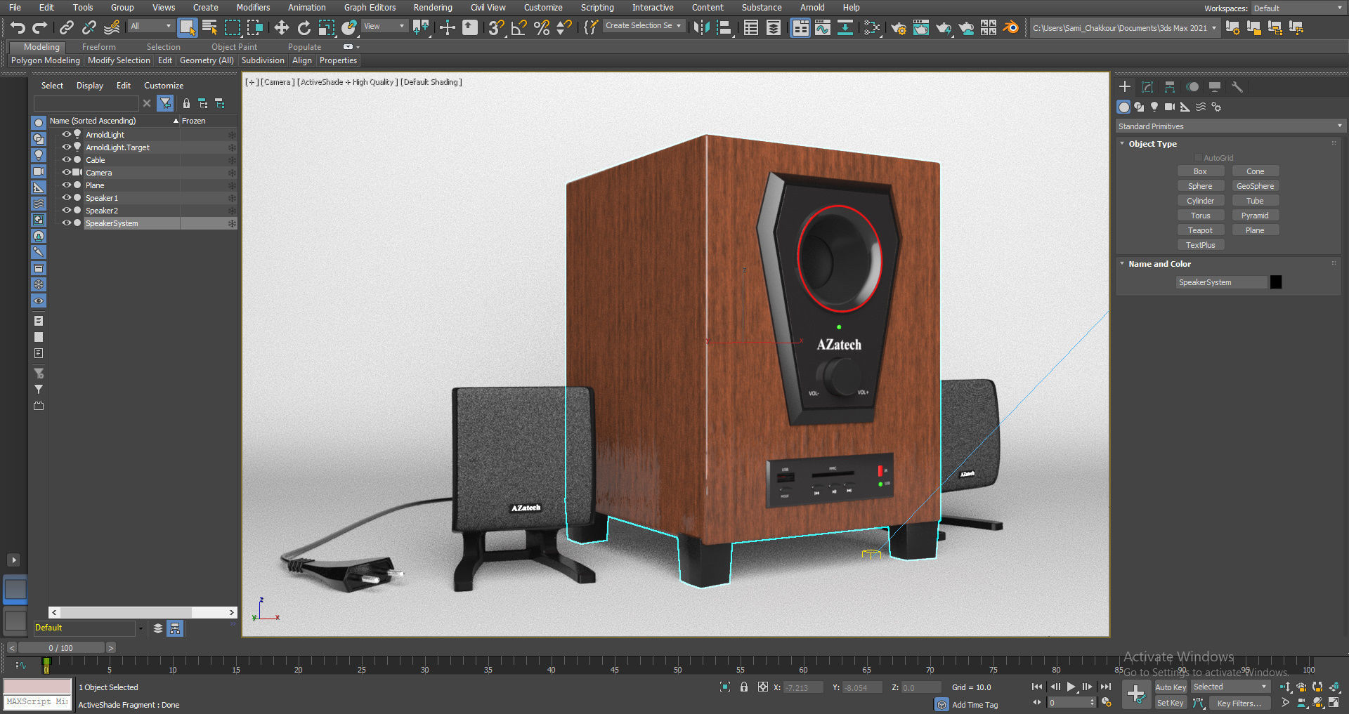 Smart Speaker System 3D model_7