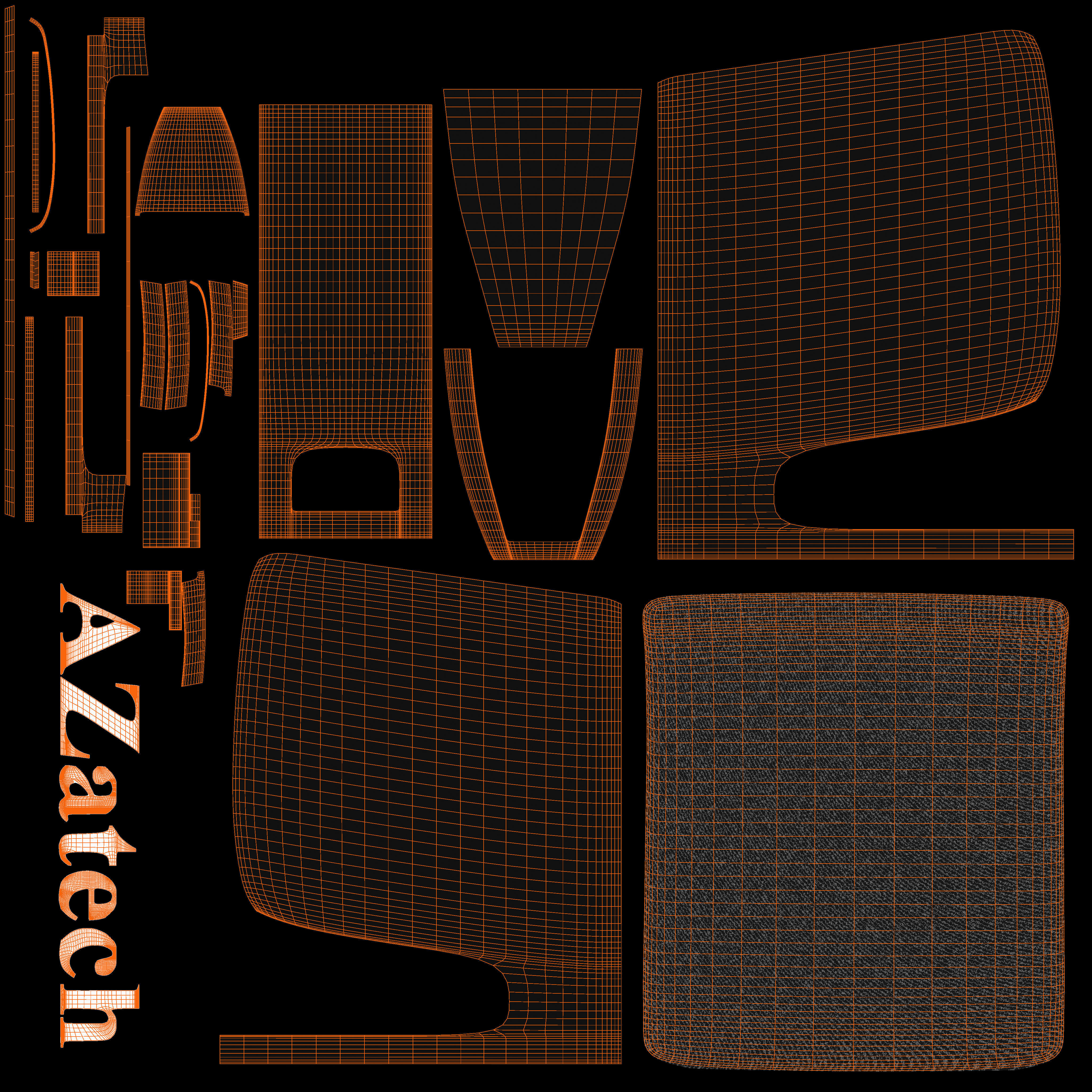 Smart Speaker System 3D model_17