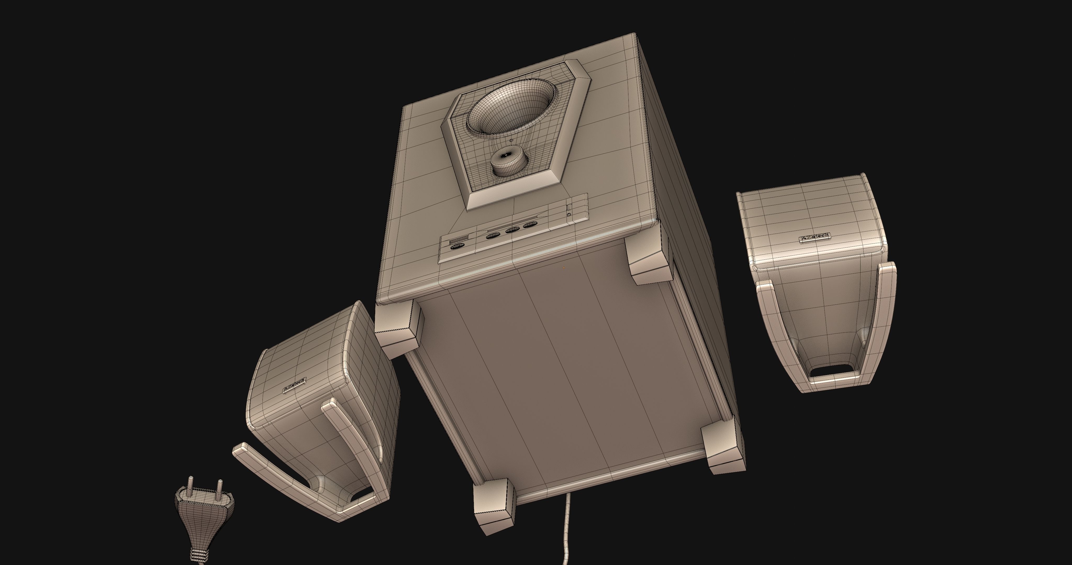 Smart Speaker System 3D model_15
