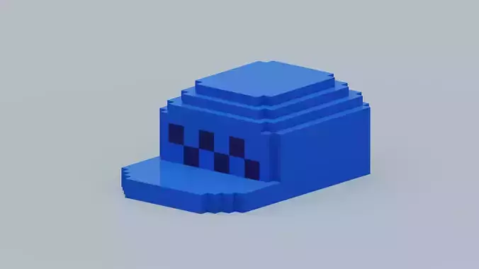 Voxel Blue Hat