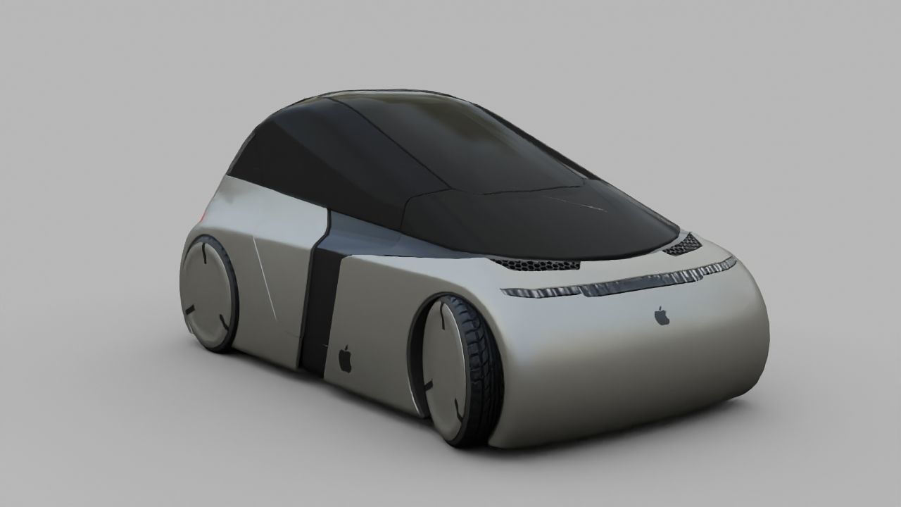 APPLE CONCEPT CAR  G3  rigged  3D model_10