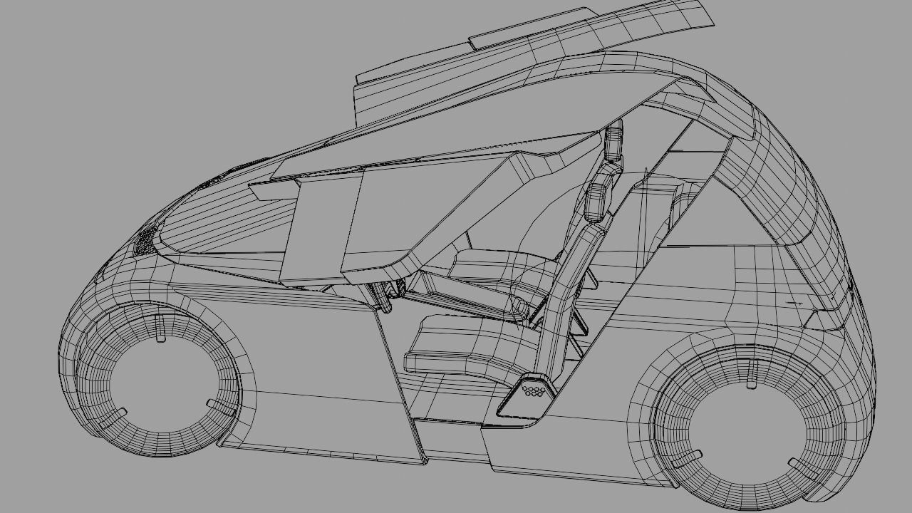 APPLE CONCEPT CAR  G3  rigged  3D model_42