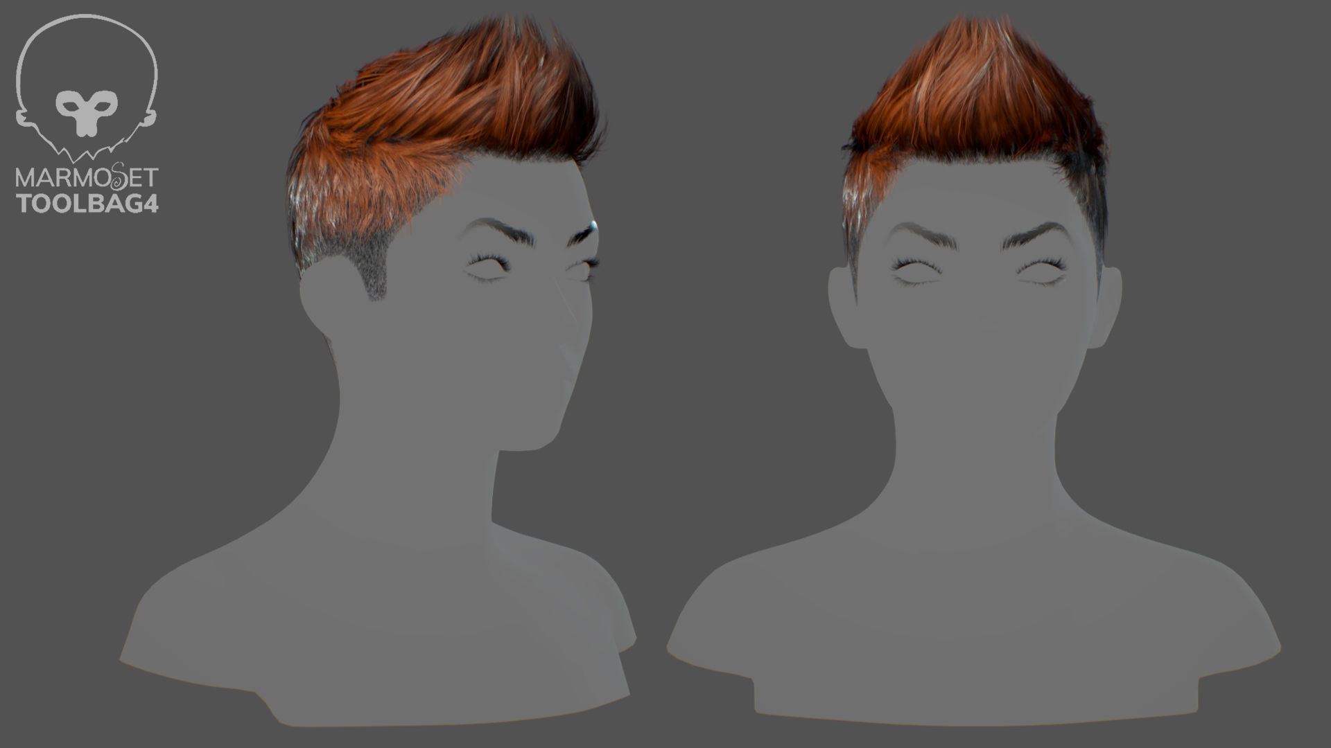 Low Poly Cards Game-ready Short Hairstyle Low-poly 3D model_1