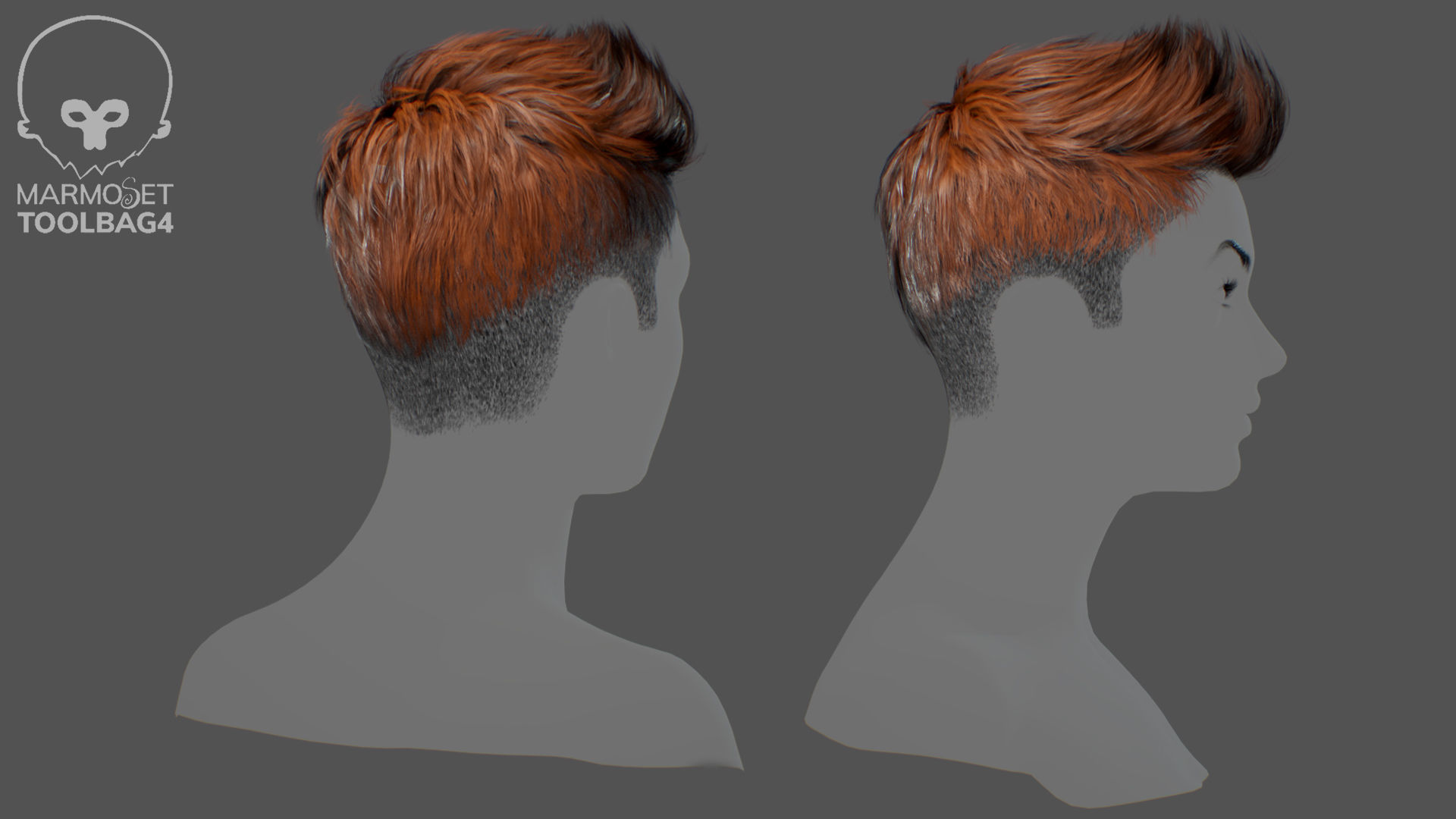 Low Poly Cards Game-ready Short Hairstyle Low-poly 3D model_3