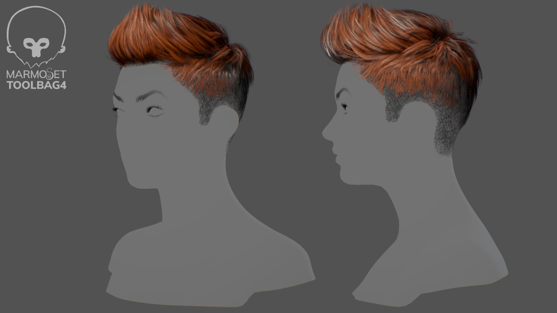 Low Poly Cards Game-ready Short Hairstyle Low-poly 3D model_2