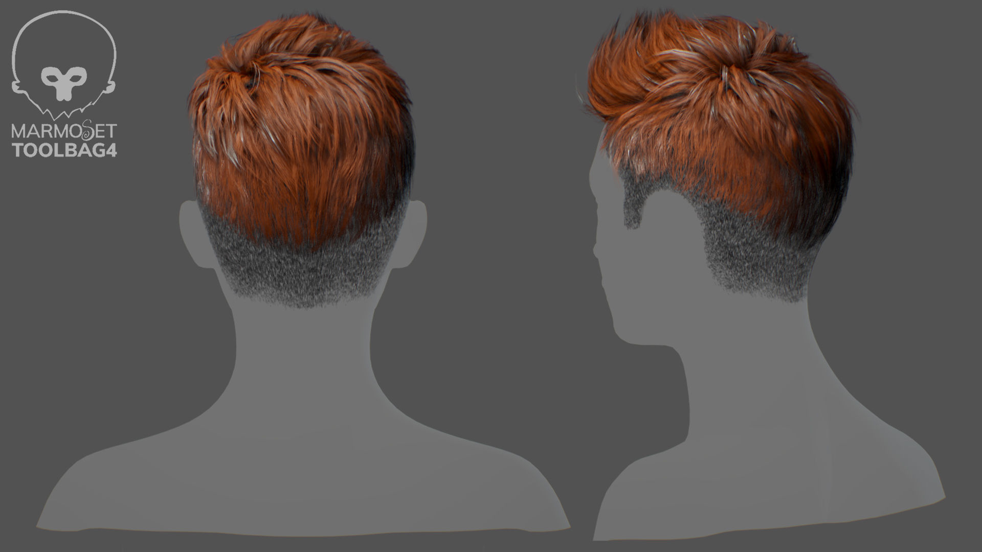 Low Poly Cards Game-ready Short Hairstyle Low-poly 3D model_4