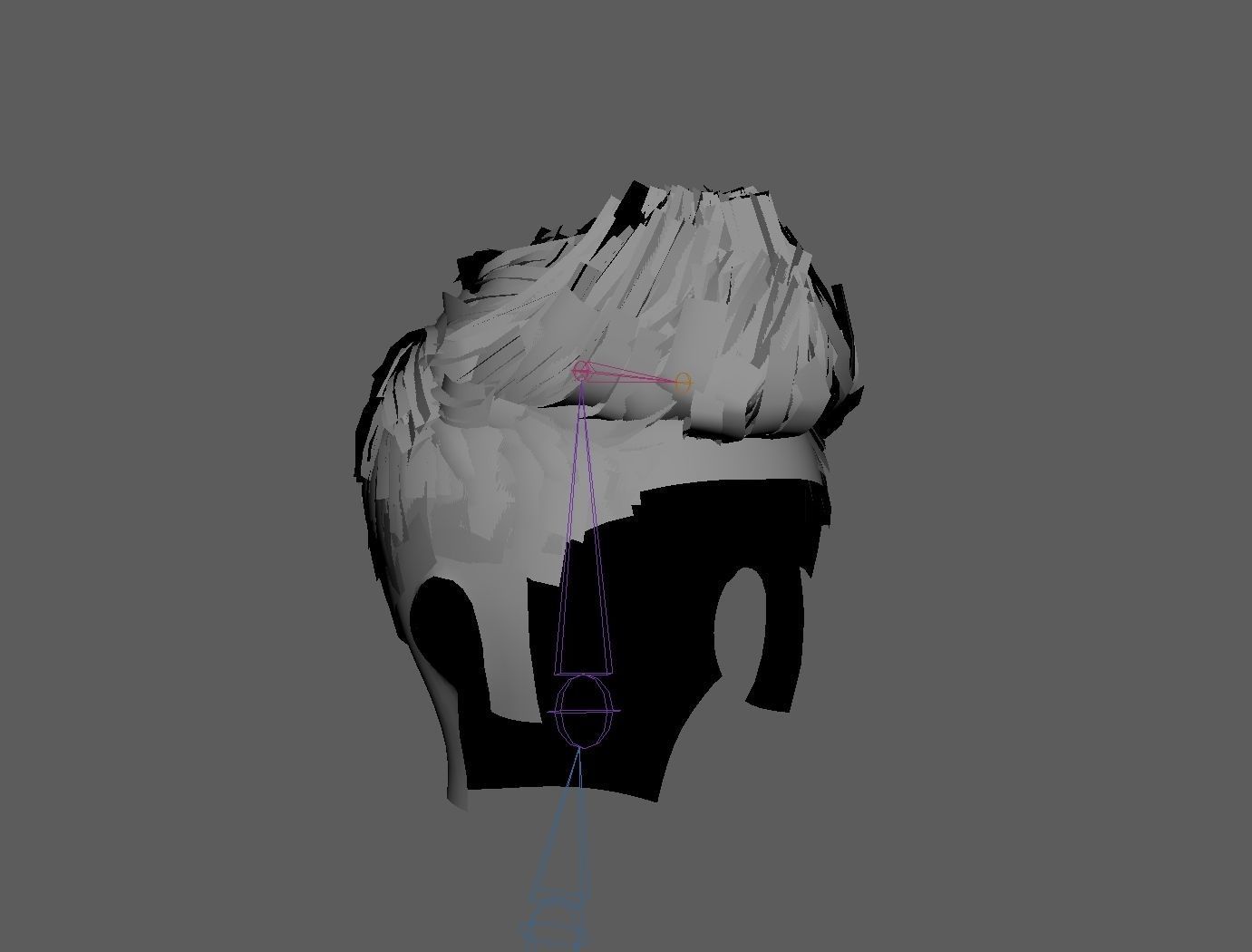 Low Poly Cards Game-ready Short Hairstyle Low-poly 3D model_11