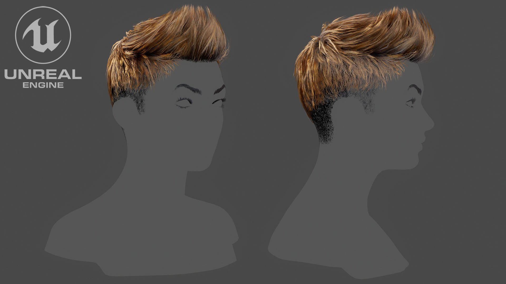 Low Poly Cards Game-ready Short Hairstyle Low-poly 3D model_8