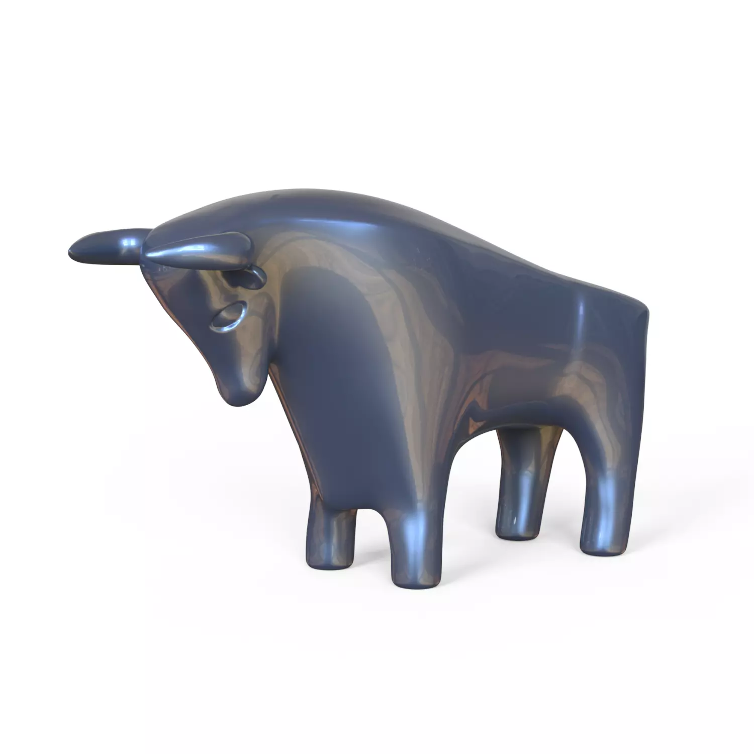 Cartoon Bull 3D print model_0