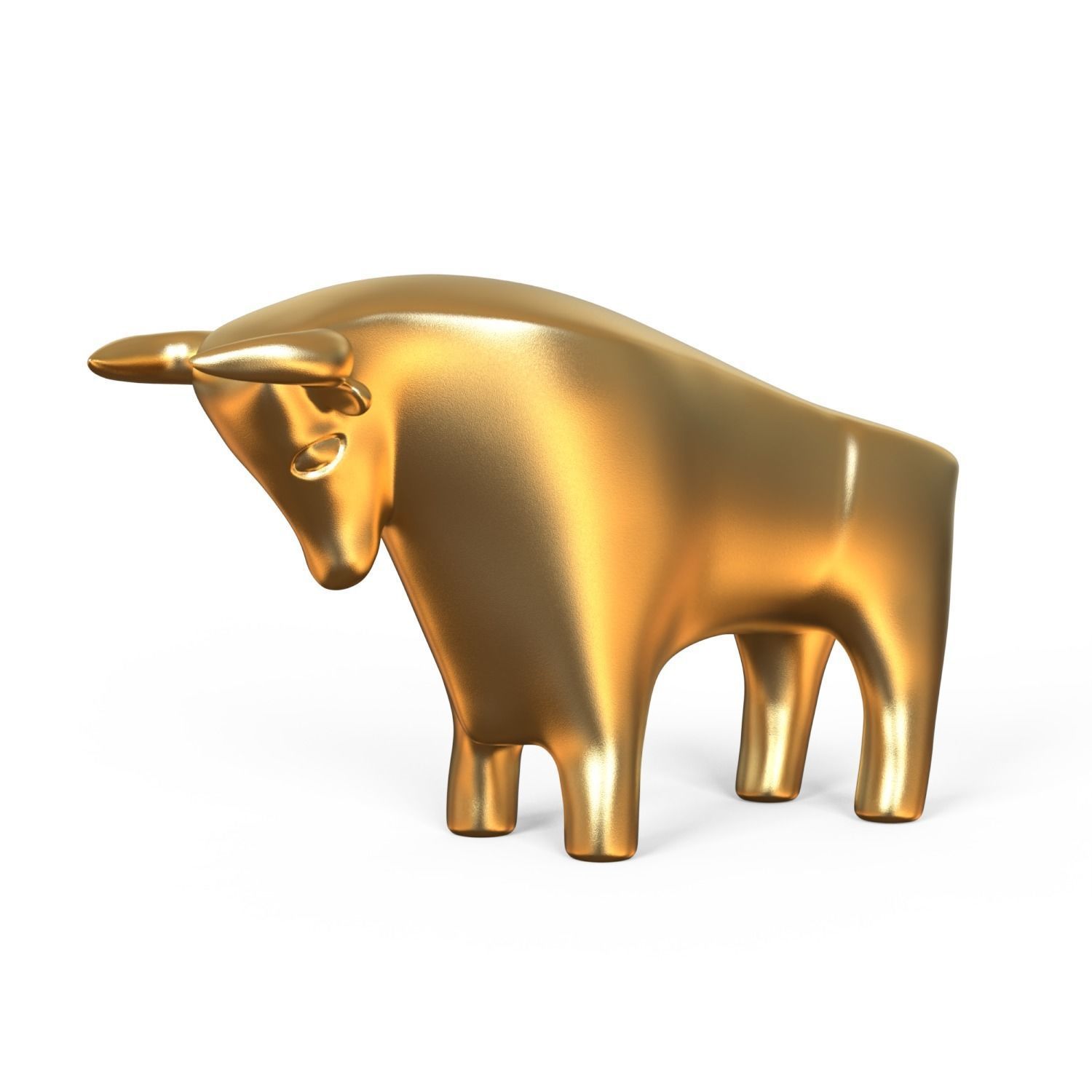 Cartoon Bull 3D print model_2