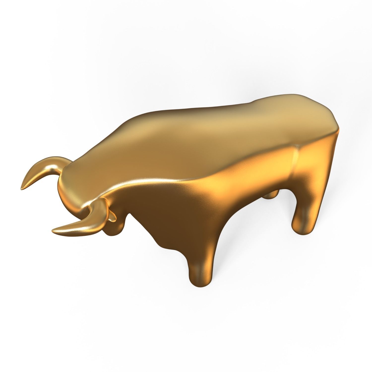 Cartoon Bull 3D print model_3