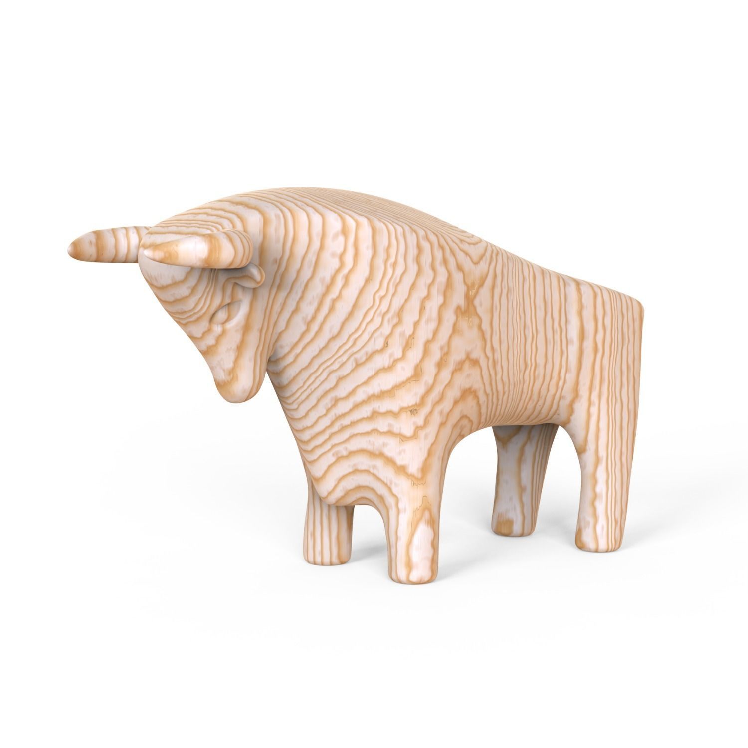 Cartoon Bull 3D print model_8