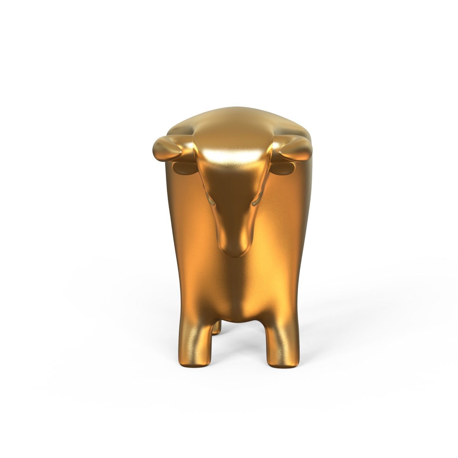 Cartoon Bull 3D print model_4