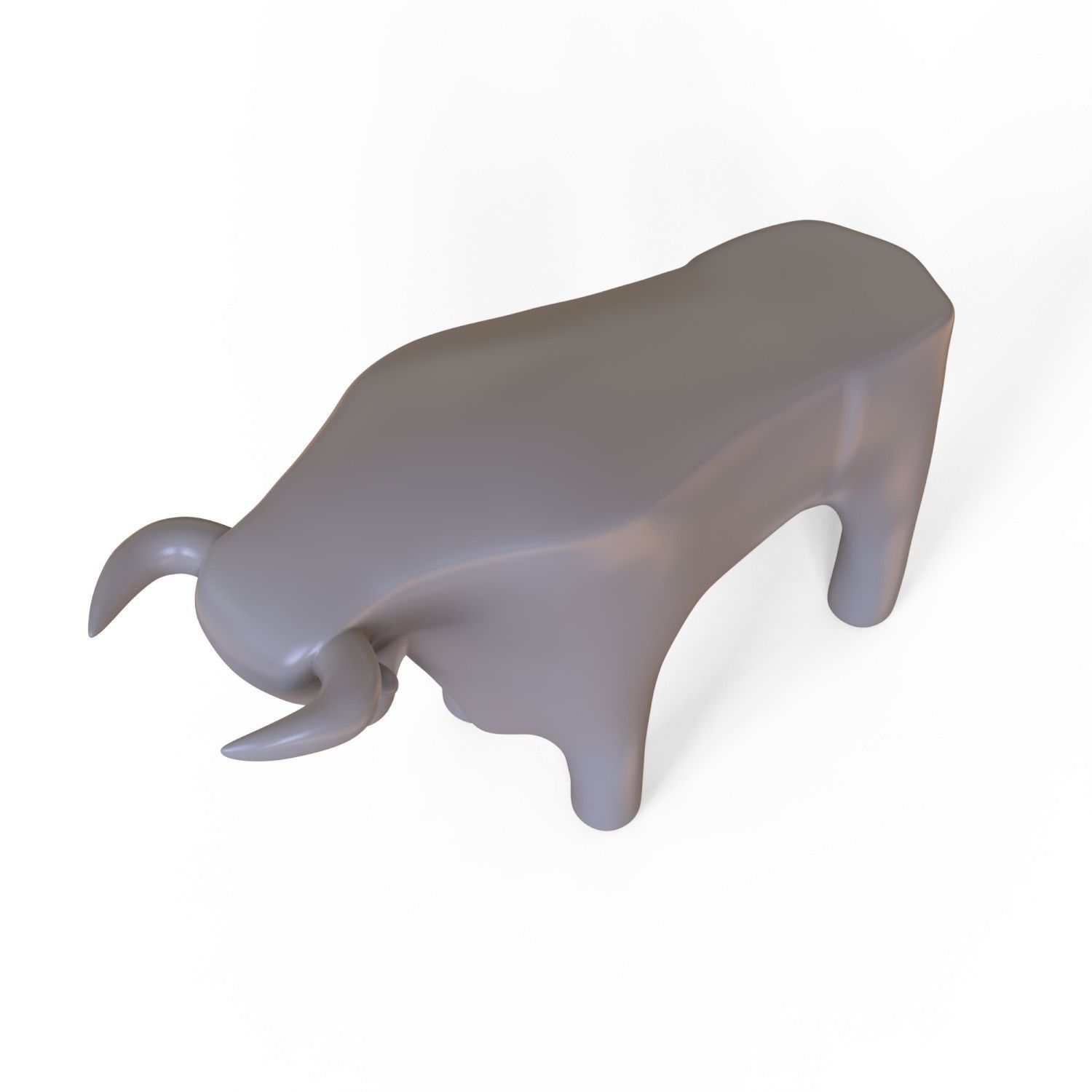 Cartoon Bull 3D print model_7